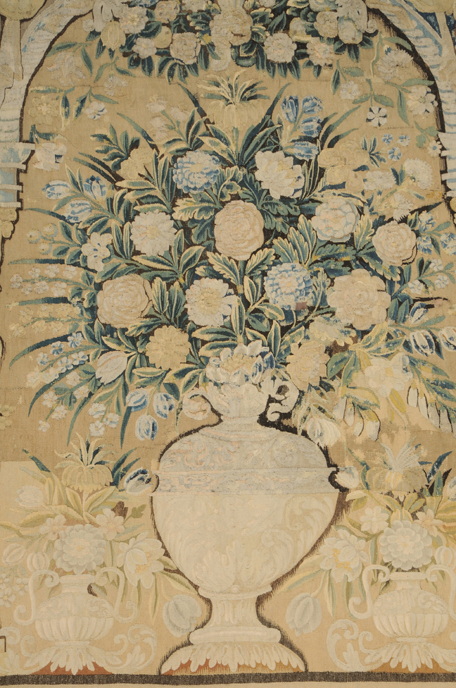 large floral tapestry